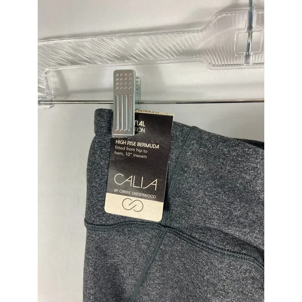 NWT Calia Essential High Rise Bermuda Biker Shorts Grey Size Small